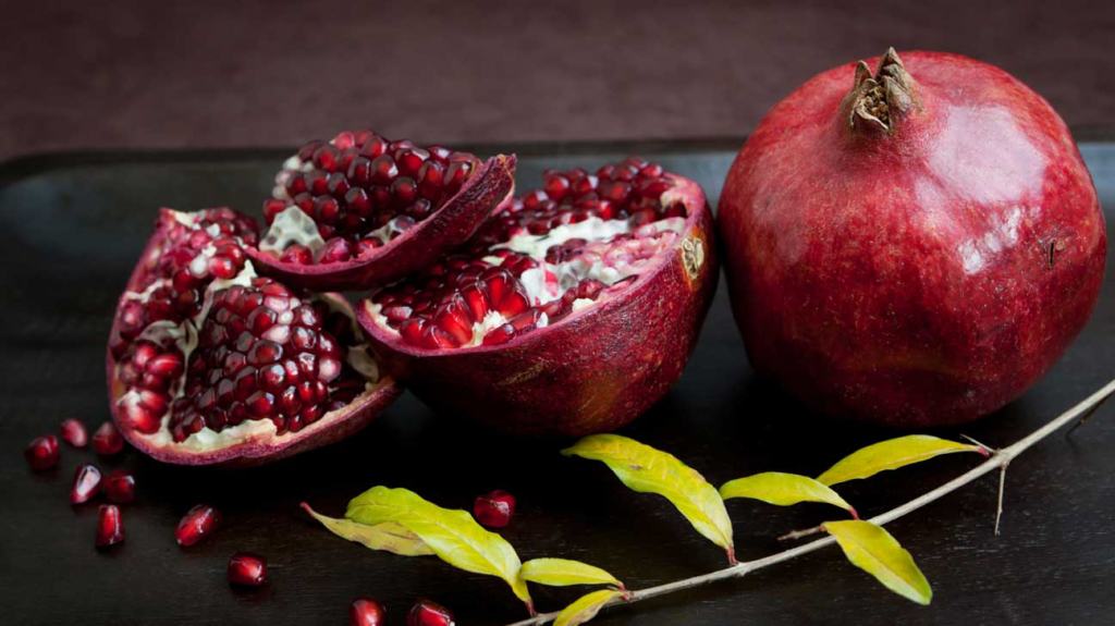 Pomegranates are rich antioxidant fruits which help your skin