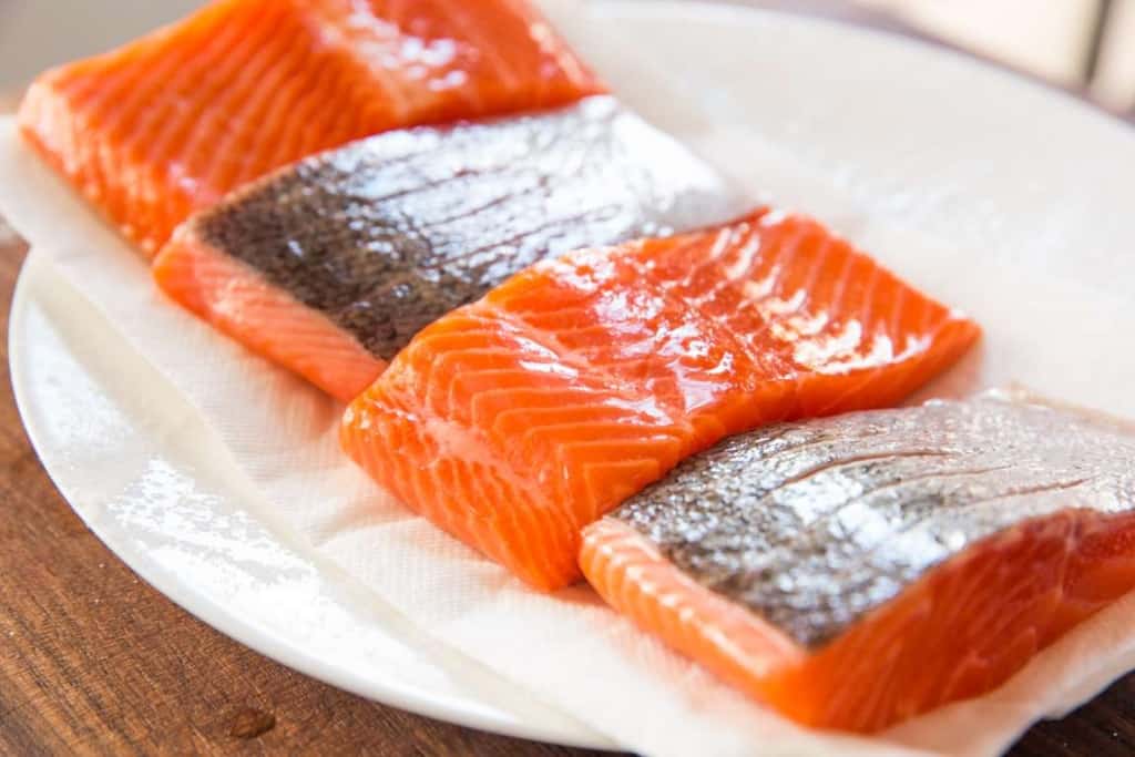 Salmon is rich in protein and seeds up to the skin’s ability which recover from damage